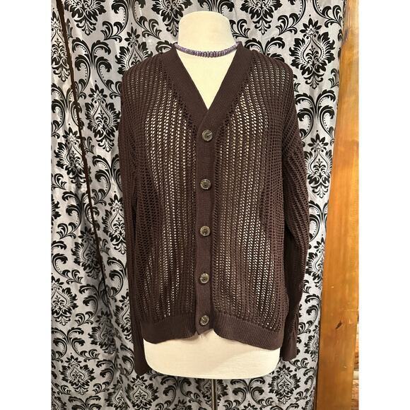 BDG Sweaters - Brown BDG Urban Outfitters Knit Button Up Sweater Cardigan